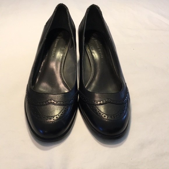 Etienne Aigner Shoes - Etienne Aigner Black Leather Heels Sz. 7.5